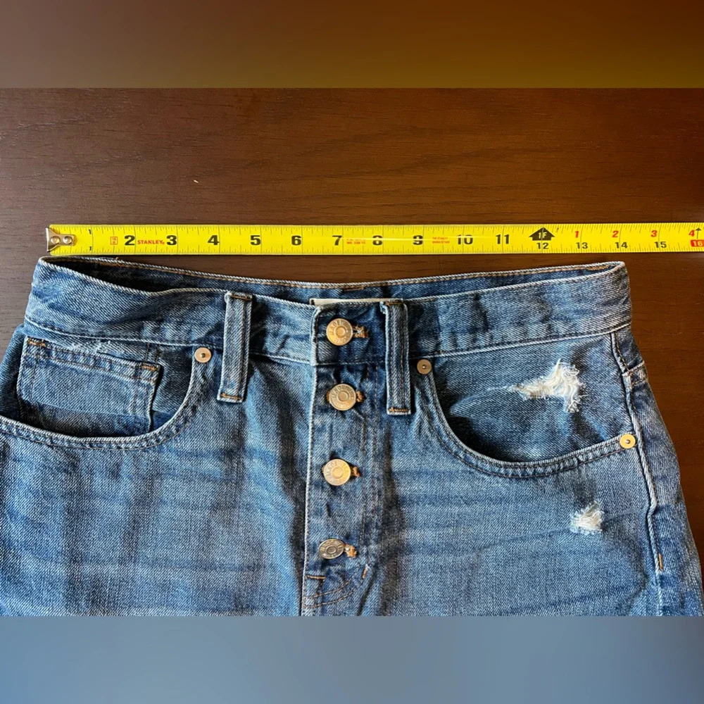 Madewell Rigid Demin A Line mini skirt. Size 27. - Picture 5 of 8